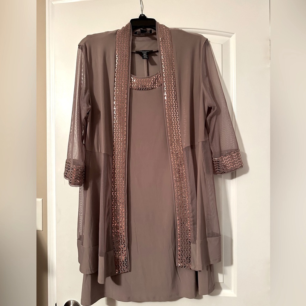 Champagne dress with jacket